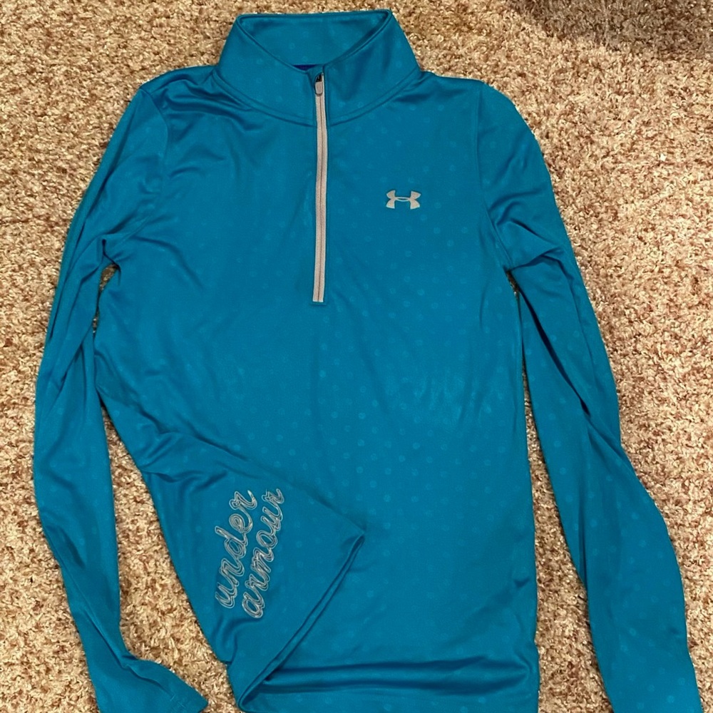 Under Armour Girls Blue 1/4 Zip